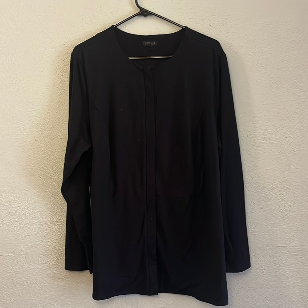 J Jill wearever black zipper jacket